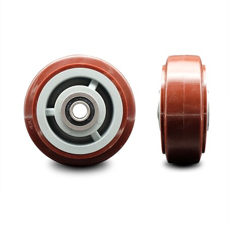 Service Caster SCC - 4" Poly on Polyolefin Wheel Only w/Ball Bearing - 1/2" Bore - 500 lbs Cpty SCC-PPUB420
